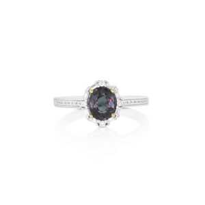 Garnet Scallop Ring