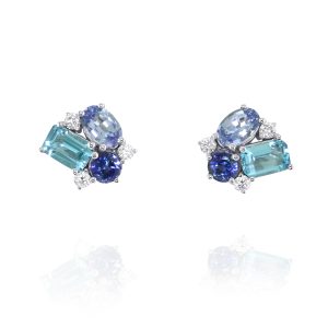 Ice Blue Statement Earrings