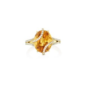 Helix Citrine Ring