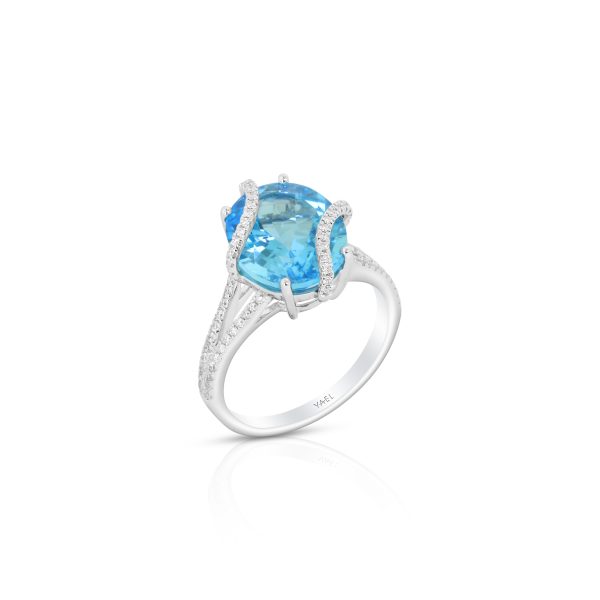 Helix Swiss Blue Topaz Ring - Image 3
