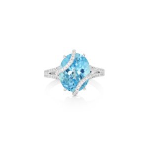 Helix Swiss Blue Topaz Ring