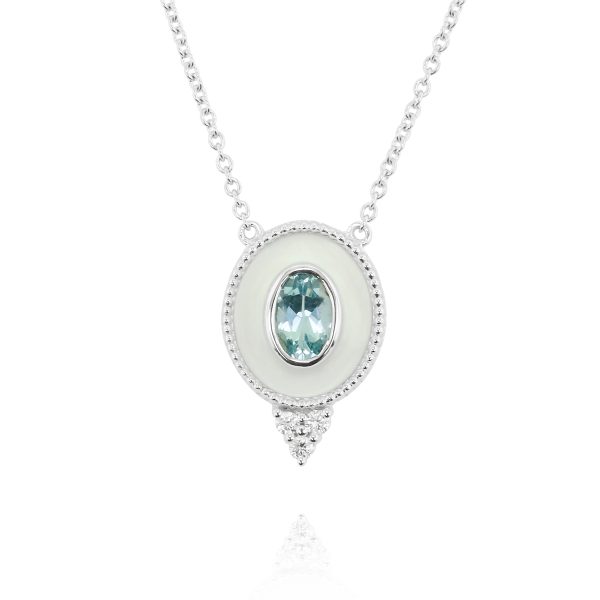 Regalia Small Oval Aquamarine Pendant