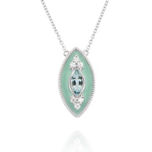 Regalia Marquise Aquamarine Pendant