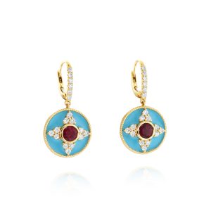 Regalia Round Rubellite Earrings