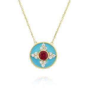 Regalia Round Rubellite Pendant