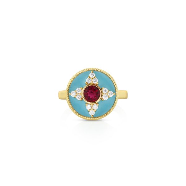 Regalia Round Rubellite Ring