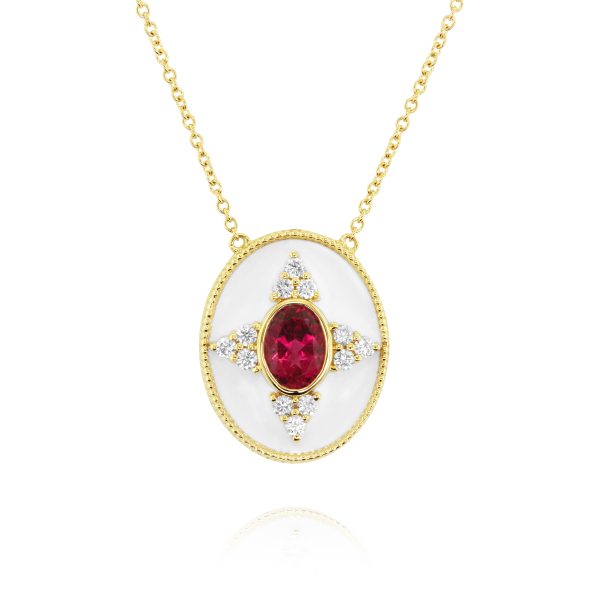 Regalia Oval Rubellite Pendant