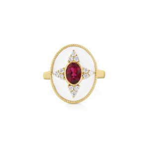 Regalia Oval Rubellite Ring