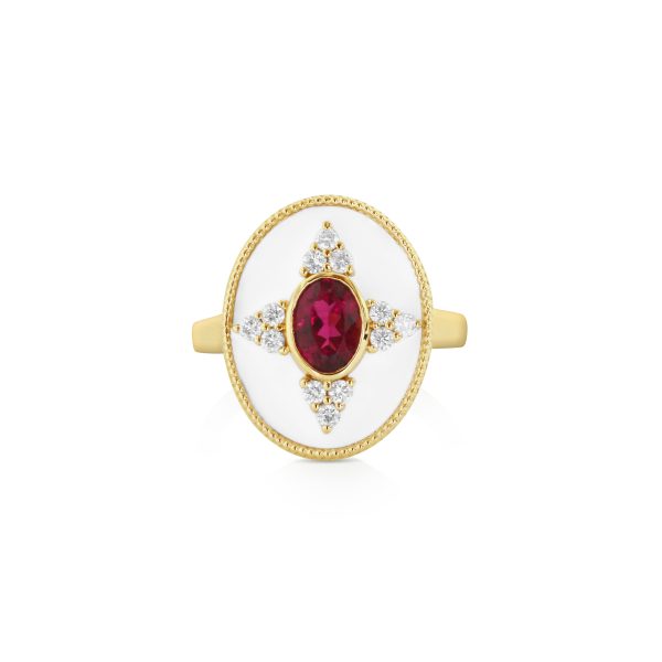 Regalia Oval Rubellite Ring
