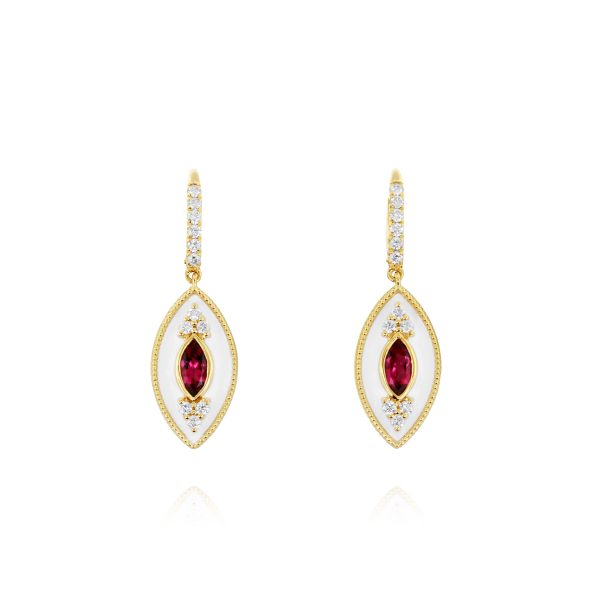 Regalia Marquise Rubellite Earrings - Image 2