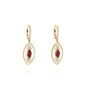 Regalia Marquise Rubellite Earrings