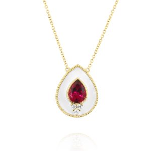 Regalia Teardrop Rubellite Pendant