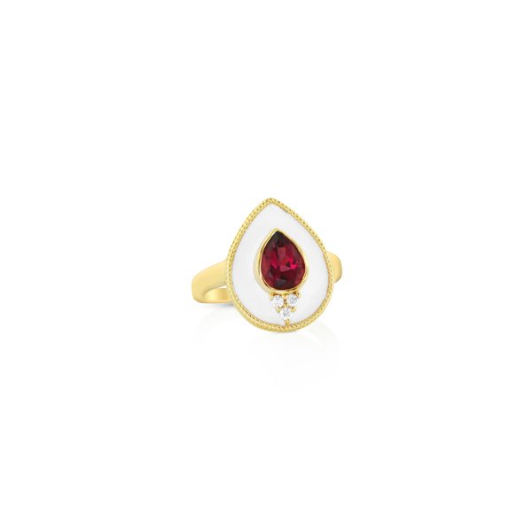Regalia Teardrop Rubellite Ring - Image 2