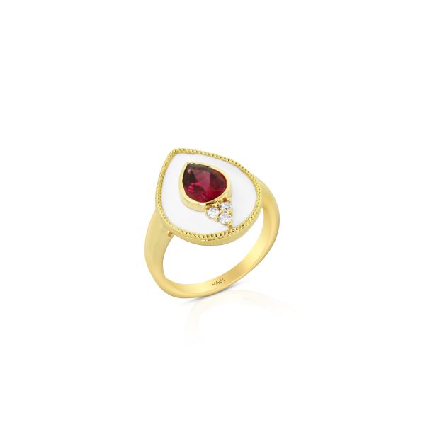Regalia Teardrop Rubellite Ring - Image 3