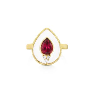 Regalia Teardrop Rubellite Ring