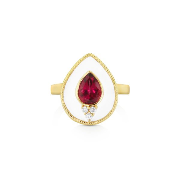Regalia Teardrop Rubellite Ring