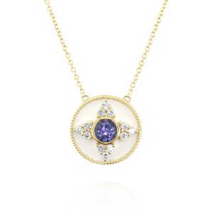 Regalia Round Tanzanite Pendant