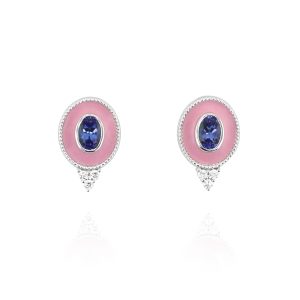 Regalia Small Oval Tanzanite Stud Earrings