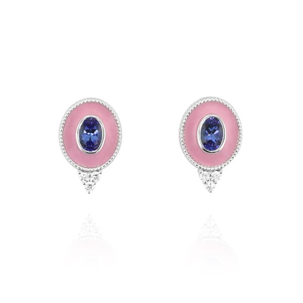 Regalia Small Oval Tanzanite Stud Earrings