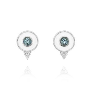 Regalia Small Pear Aquamarine Stud Earrings