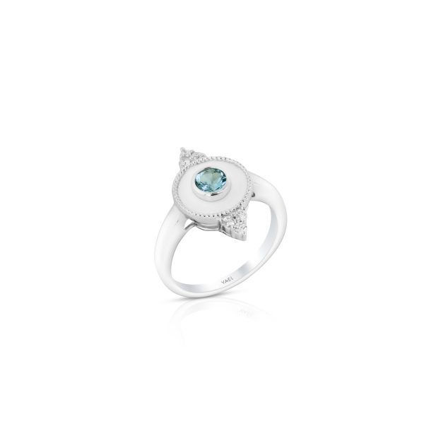 Regalia Small Round Aquamarine Ring - Image 2