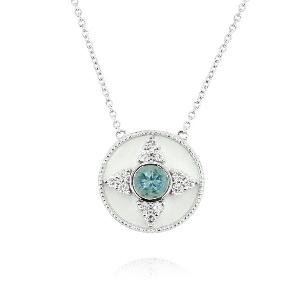 Regalia Round Aquamarine Pendant