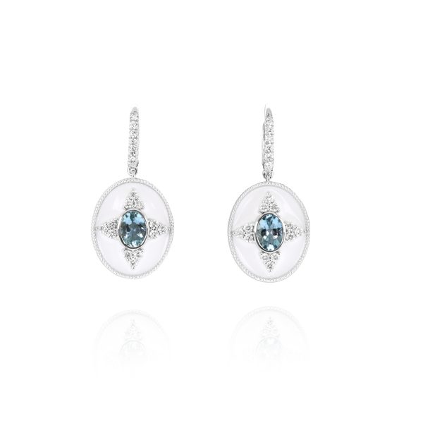 Regalia Oval Aquamarine Earrings - Image 3