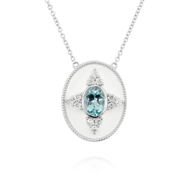 Regalia Oval Aquamarine Pendant