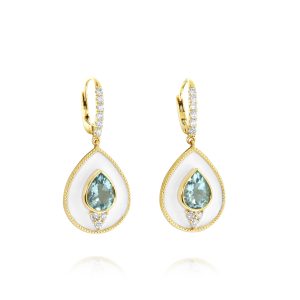 Regalia Pear Aquamarine Earrings