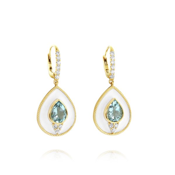 Regalia Pear Aquamarine Earrings