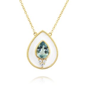 Regalia Pear Aquamarine Pendant