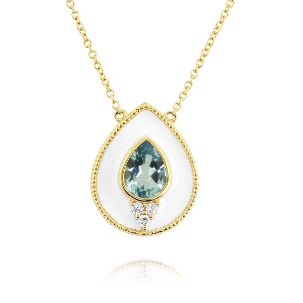Regalia Pear Aquamarine Pendant