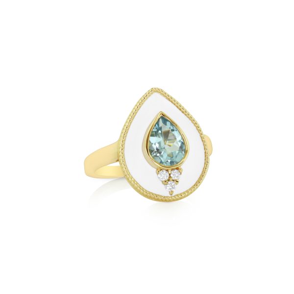 Regalia Pear Aquamarine Ring - Image 2