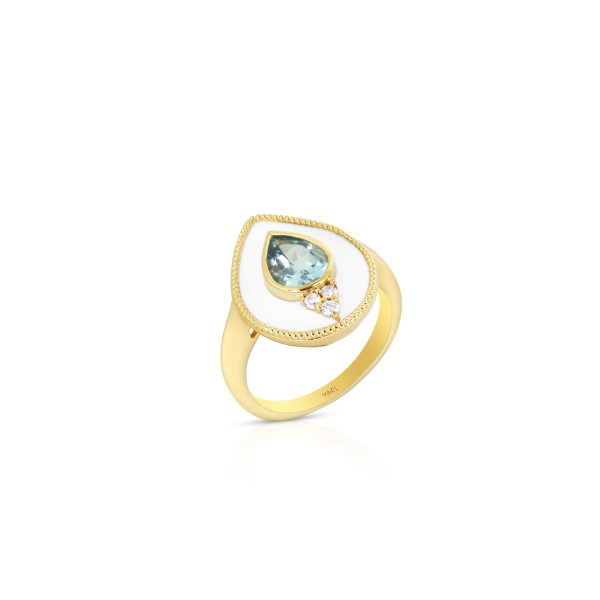 Regalia Pear Aquamarine Ring - Image 3