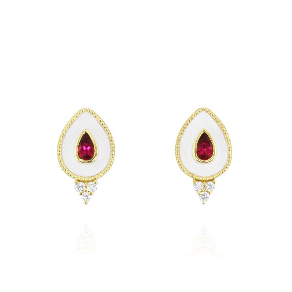 Regalia Small Rubellite Stud Earrings