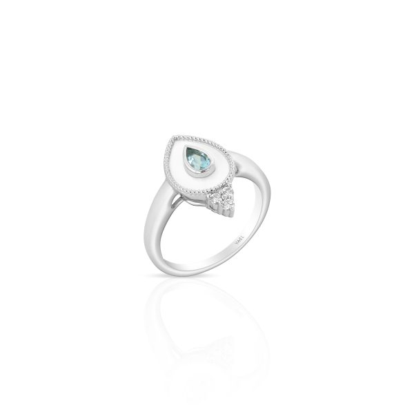 Regalia Small Pear Aquamarine Ring - Image 2