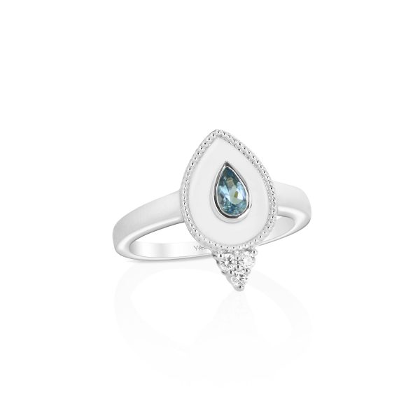 Regalia Small Pear Aquamarine Ring - Image 3