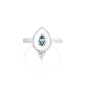 Regalia Small Pear Aquamarine Ring