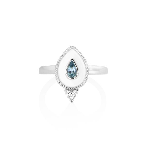 Regalia Small Pear Aquamarine Ring