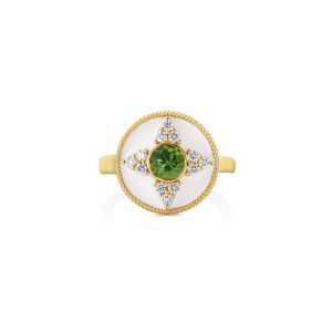Regalia Round Green Tourmaline Ring