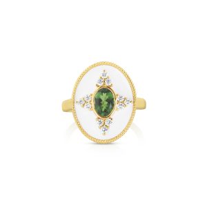 Regalia Oval Green Tourmaline Ring