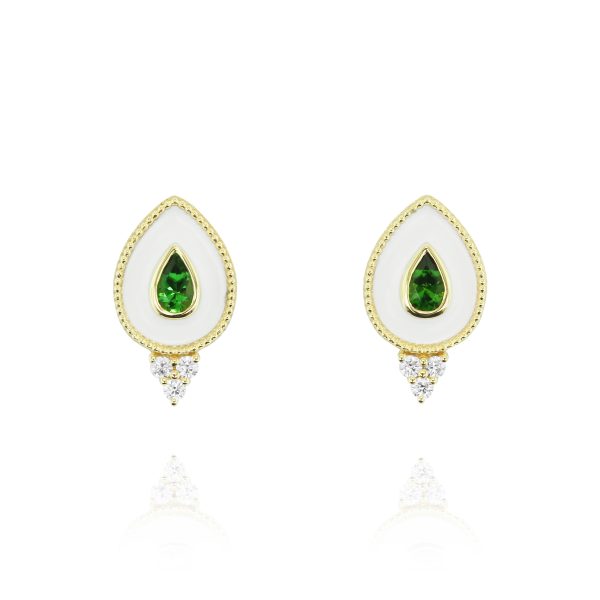 Regalia Small Td. Green Tourmaline Studs