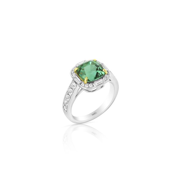 Cushion Green Tourmaline Ring - Image 3
