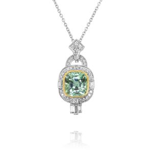 Green Tourmaline Drop Pendant