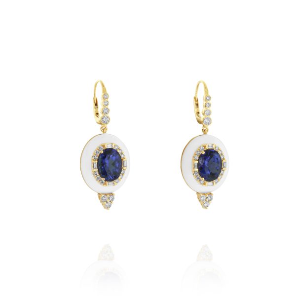 Tanzanite and Diamond Drop Earrings