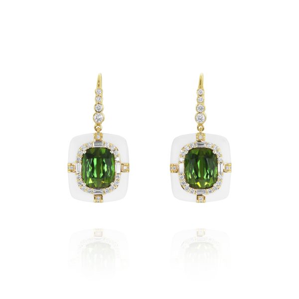 Green Tourmaline Drop Earrings - Image 2