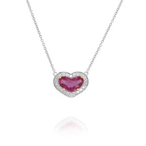 Heart Pink Sapphire Ring
