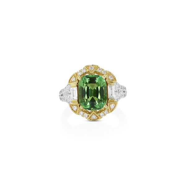 Seafoam  Green Tourmaline Ring