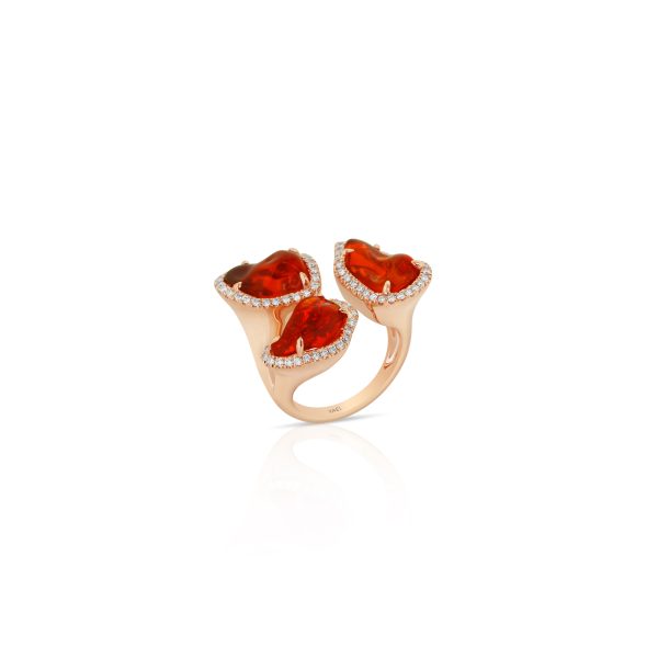 Fire Opal Double Statement Ring - Image 2