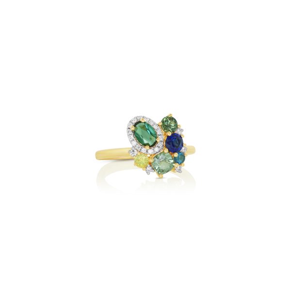 Gem Cluster Cocktail Ring - Image 3